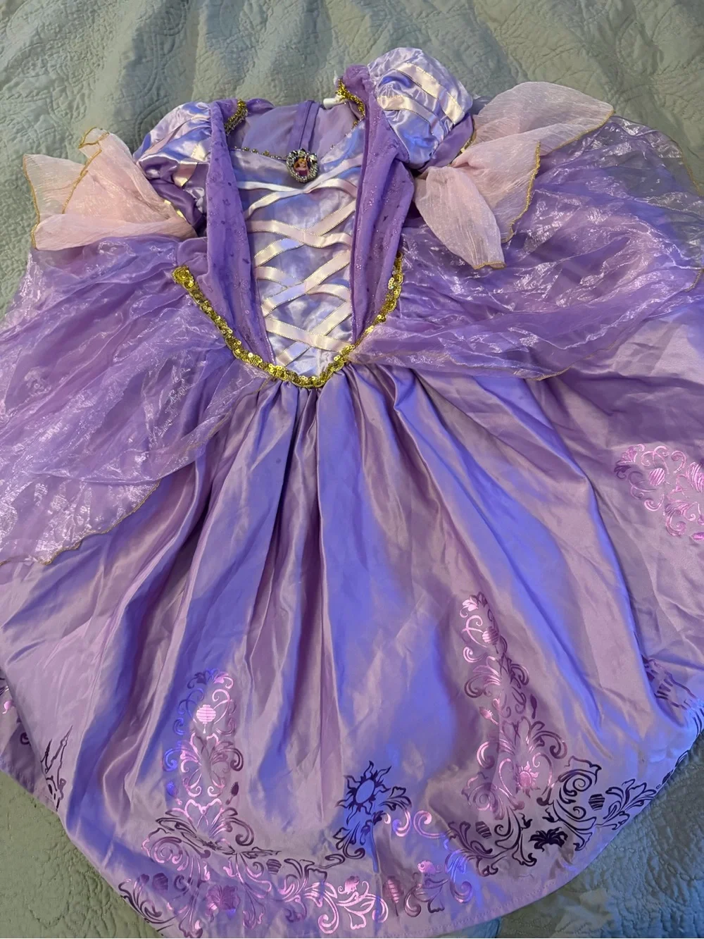 Disney’s Rapunzel Princess dress - layers and layers of fantasy fun!